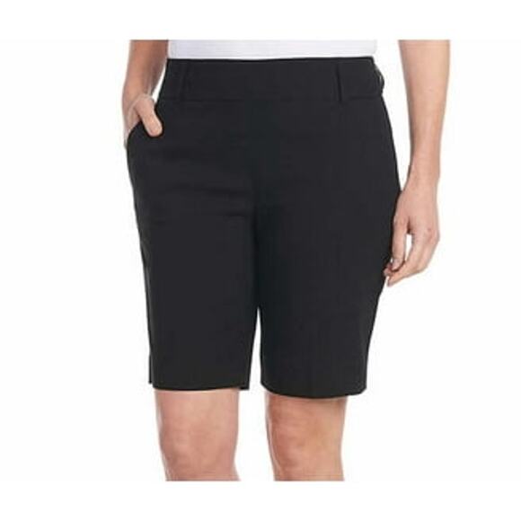 NWT Hilary Radley Black Flat Front Chino Bermuda Shorts Women's Size Small - Picture 1 of 9